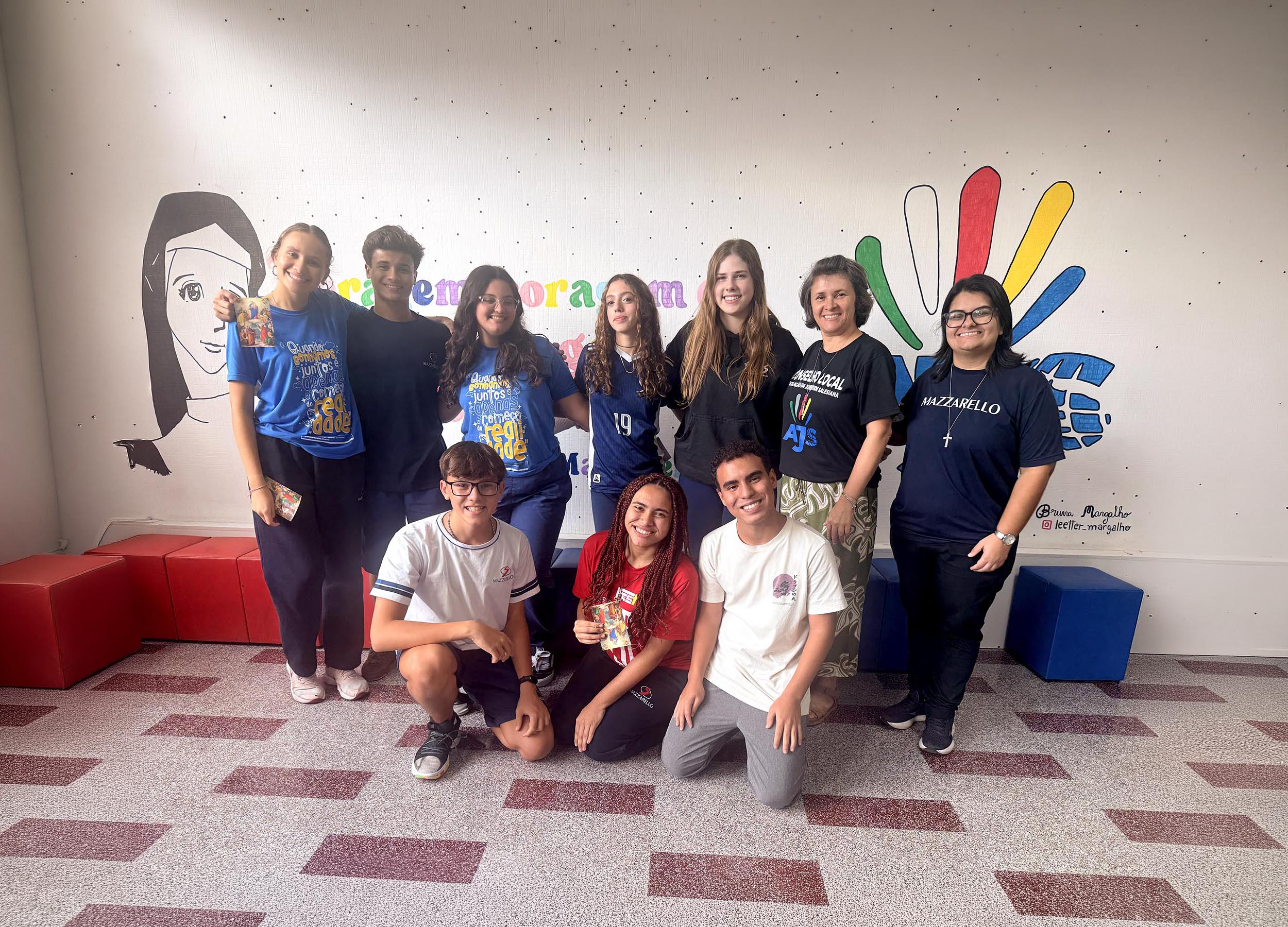 Visita fortalece protagonismo juvenil e ação pastoral no Instituto Madre Mazzarello